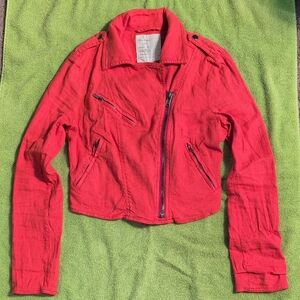 Free People Moto Cropped Military Jacket